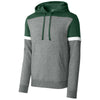 Sport-Tek Men's Forest Green/Vintage Heather Drive Fleece Colorblock Hoodie