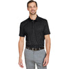 Swannies Golf Men's Black Barrett Embossed Polo