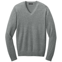 Port Authority Men's Medium Heather Grey Easy Care V-Neck Sweater