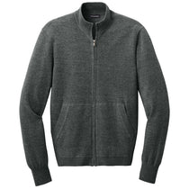 Port Authority Men's Charcoal Heather Easy Care Full-Zip Sweater