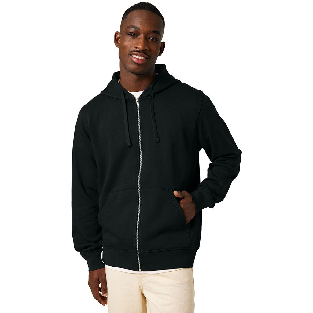 Stanley/Stella Unisex Black Mixer Full-Zip Hooded Sweatshirt