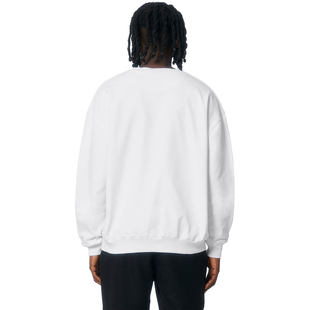 Stanley/Stella Unisex White Ledger Dry Crewneck Sweatshirt