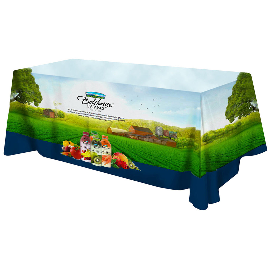 Beacon All Over Full Color Dye Sub Table Cover - flat poly 4-sided, fits 8' table