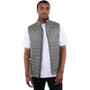 Elevate Men's Silver Telluride Lightweight Packable Insulated Puffer Vest