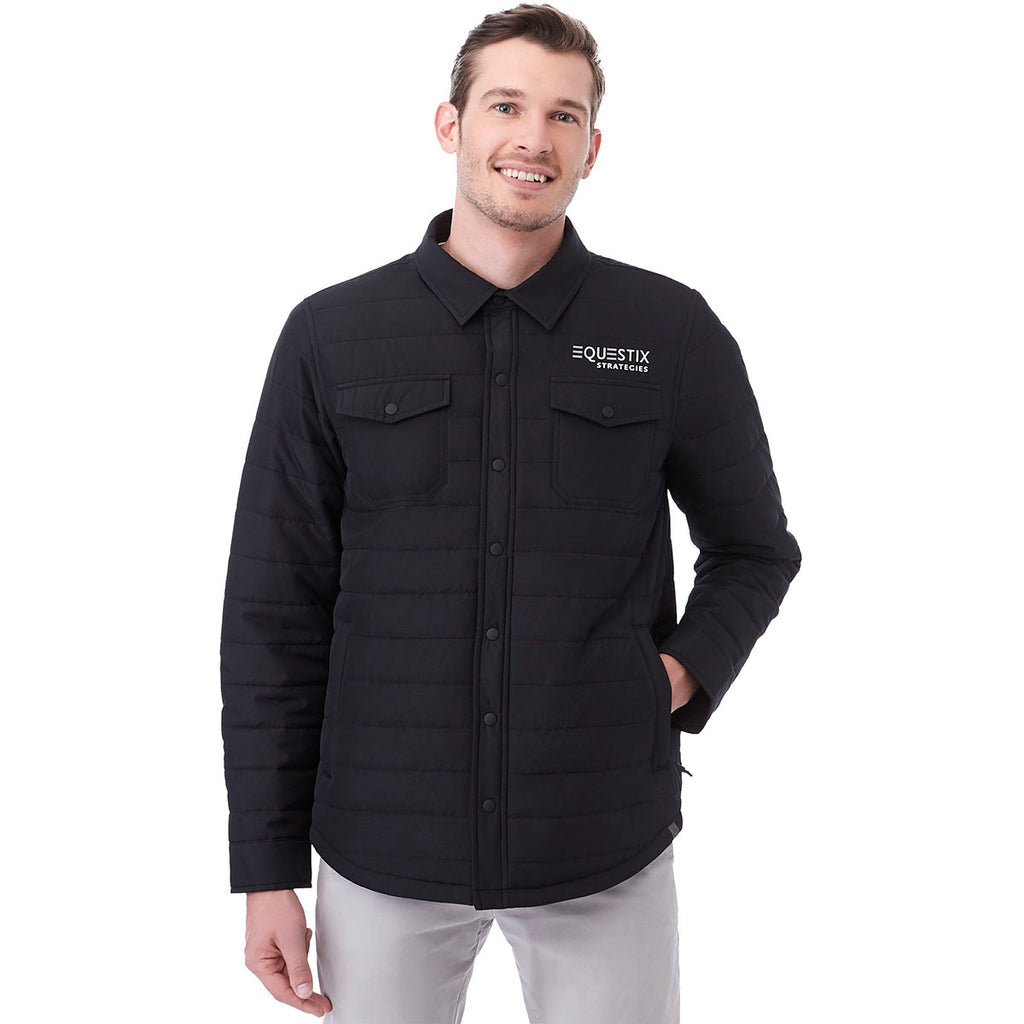 Elevate Men's Black Porter Eco Insulated Lightweight Shacket