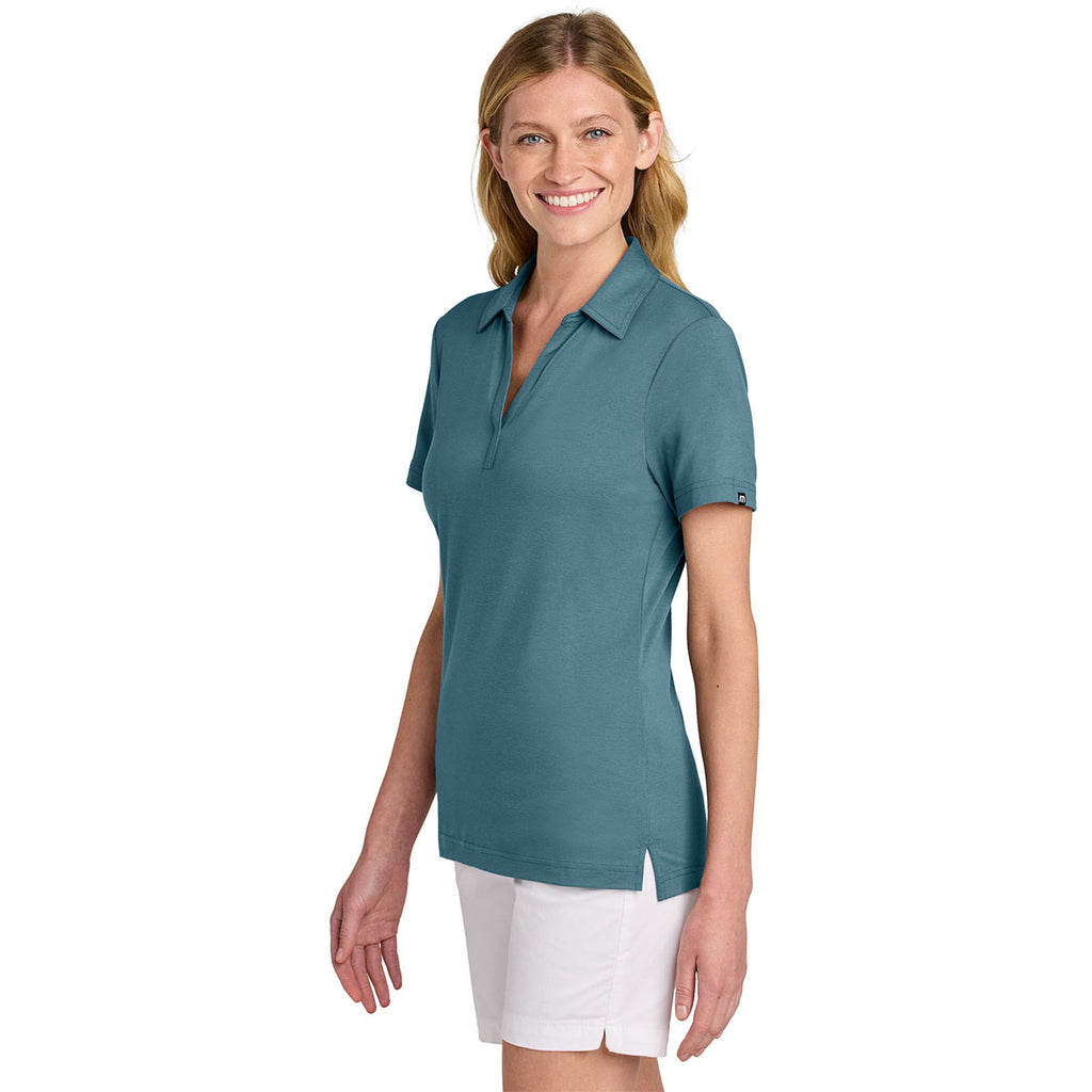 TravisMathew Women's Stellar Blue Glenview Solid Polo