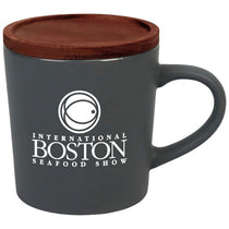 SnugZ Grey Little Rock 16oz Ceramic with Wood Lid