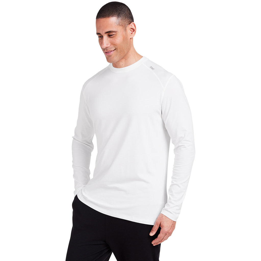 tasc Men's White Carrollton Fitness Long-Sleeve T-Shirt