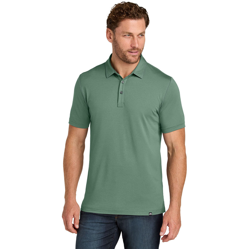 TravisMathew Men's Laurel Green Glenview Solid Polo