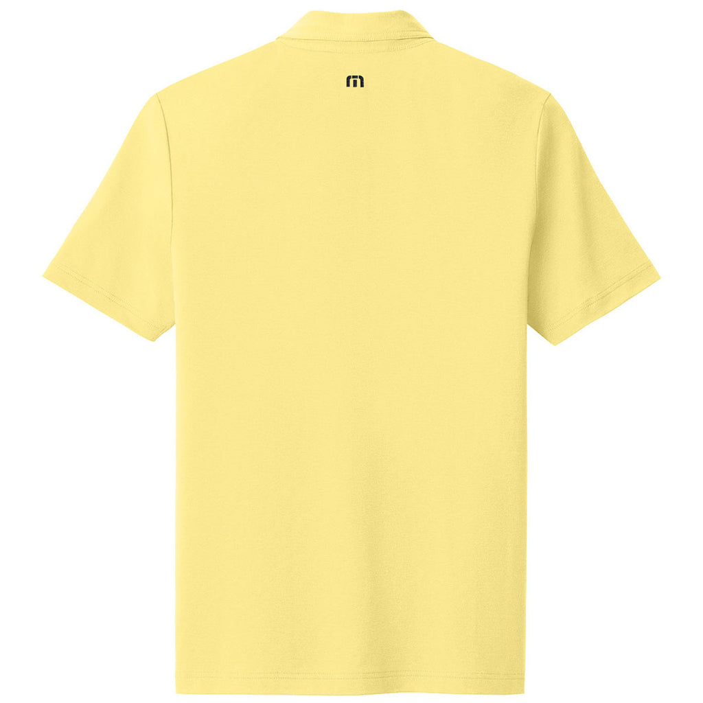 TravisMathew Men's Pale Yellow Glenview Solid Polo