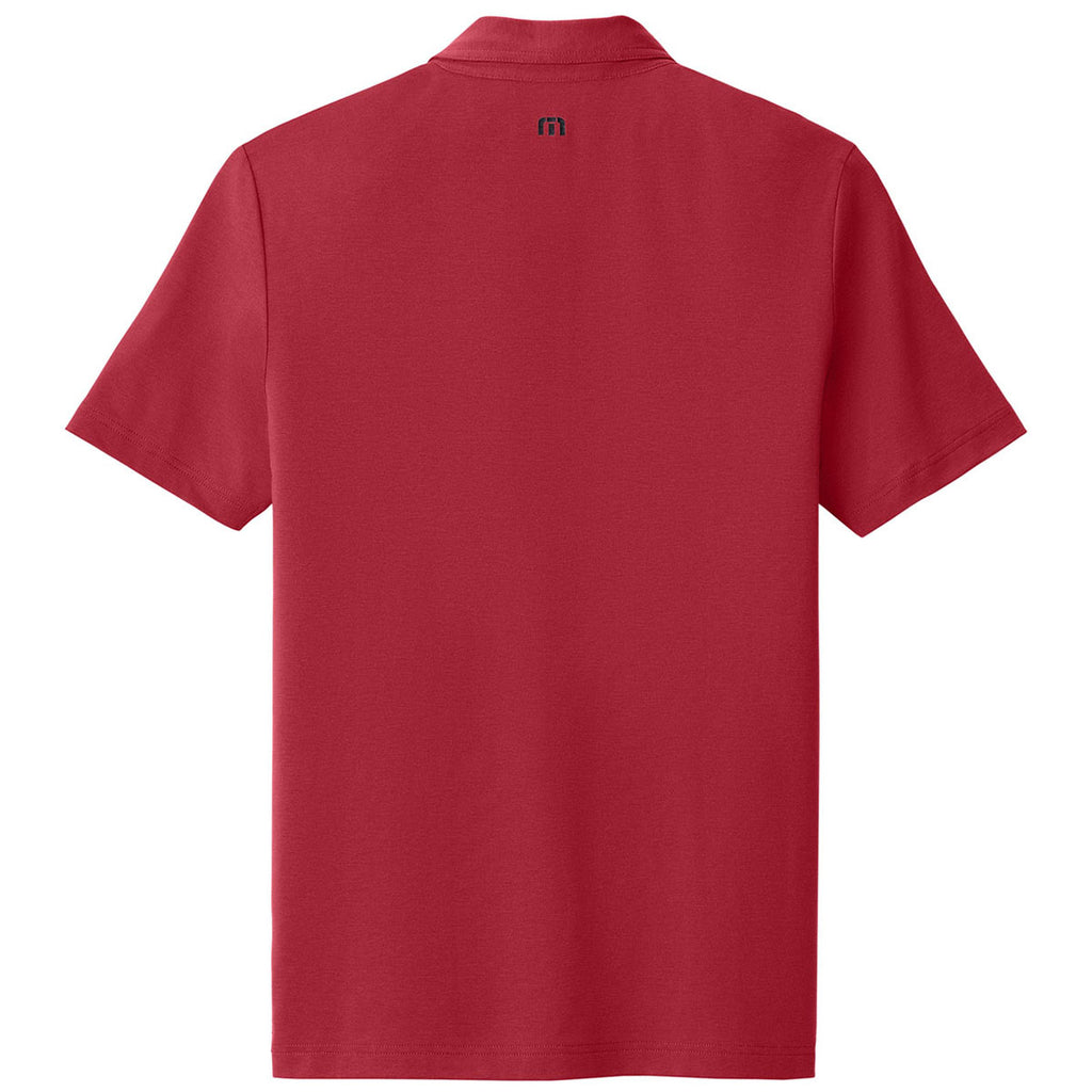 TravisMathew Men's Scooter Red Glenview Solid Polo