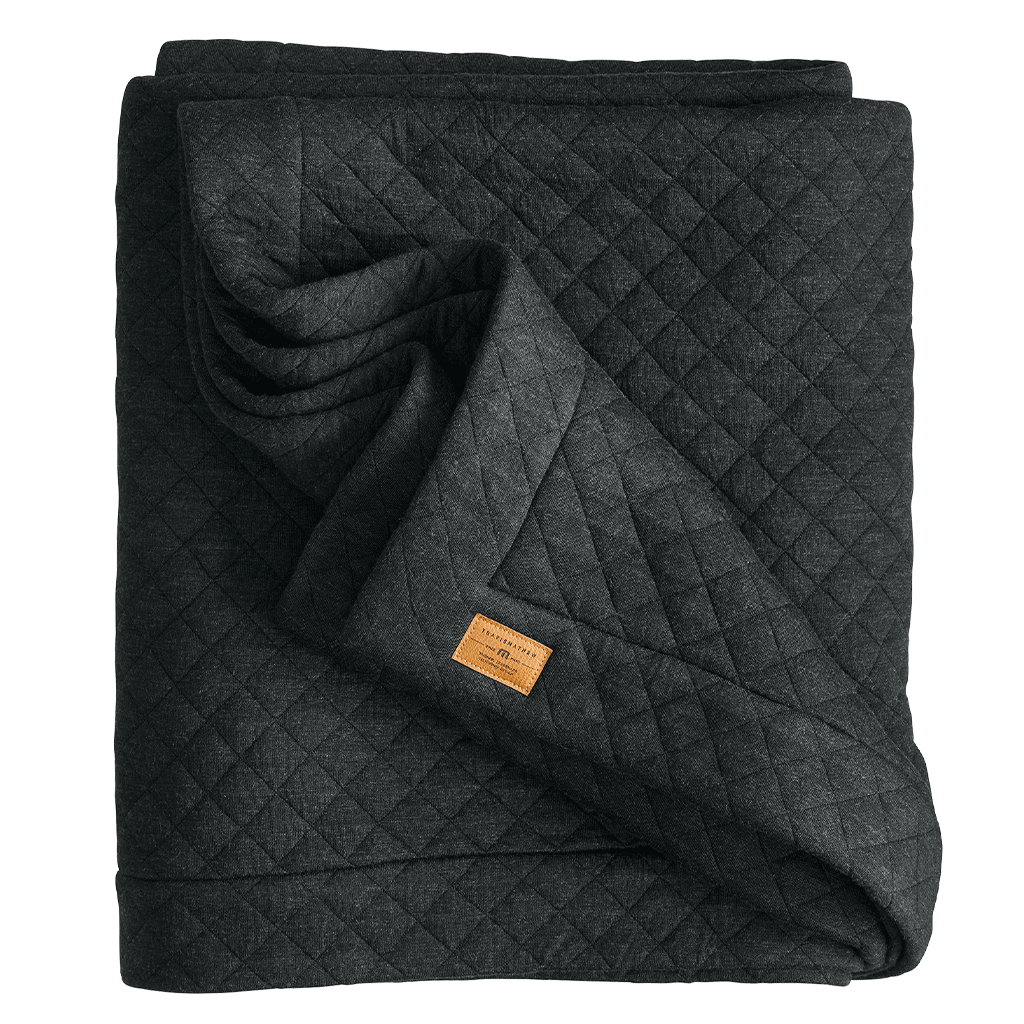 TravisMathew Dark Grey Heather Diamond Quilt Blanket