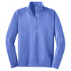 Sport-Tek Men's True Royal Heather Sport-Wick Stretch 1/4-Zip Pullover