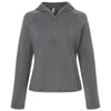 Team 365 Women's Sport Graphite Qualify Quarter-Zip Hooded Pullover