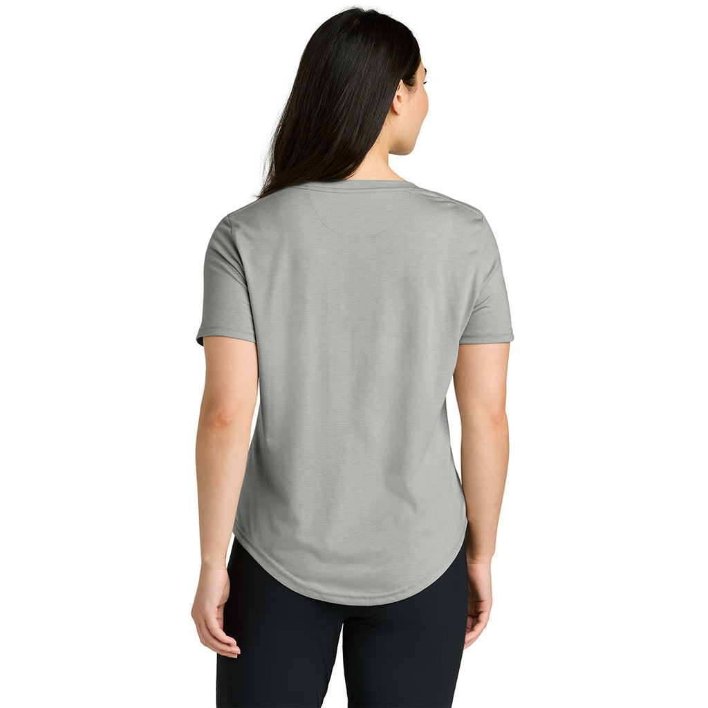 tentree Women's Hi Rise Grey Heather TreeBlend V-Neck T-Shirt