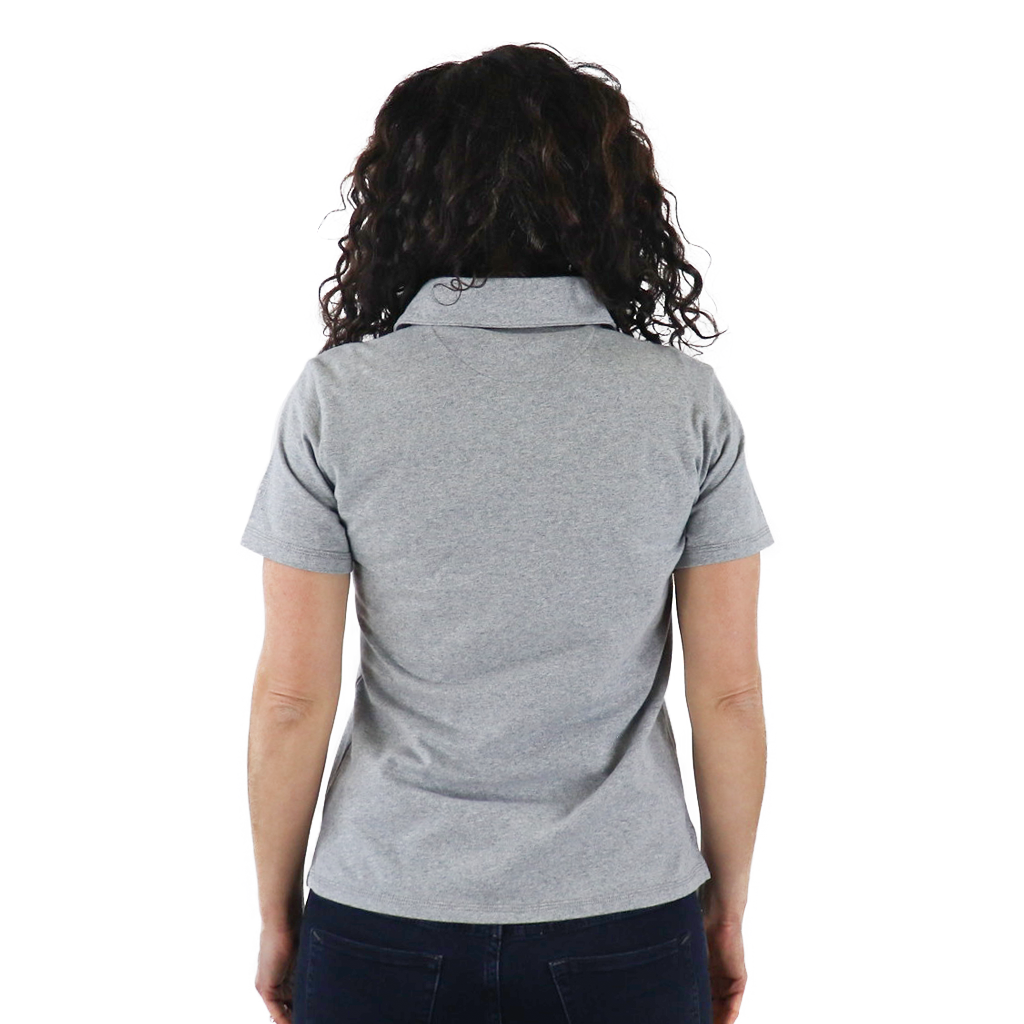 48-Hour Zusa Women's Light Grey Heather Peachy Polo
