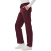 Jaanuu Women's Burgundy Xenos Essential Knit-Waist Scrub Pants