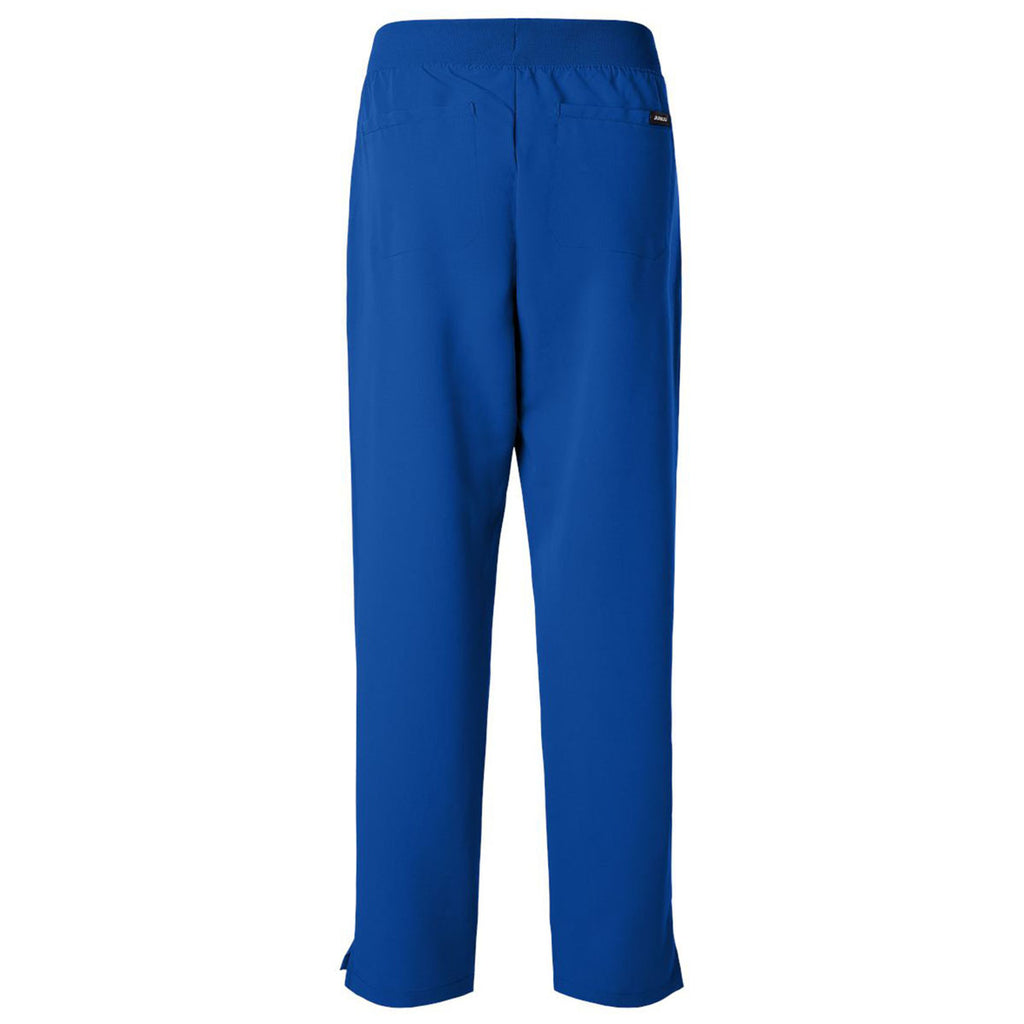 Jaanuu Women's Royal Blue Xenos Essential Knit-Waist Scrub Pants