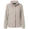 Weatherproof Women's Taupe Mixed Media Chevron Jacket
