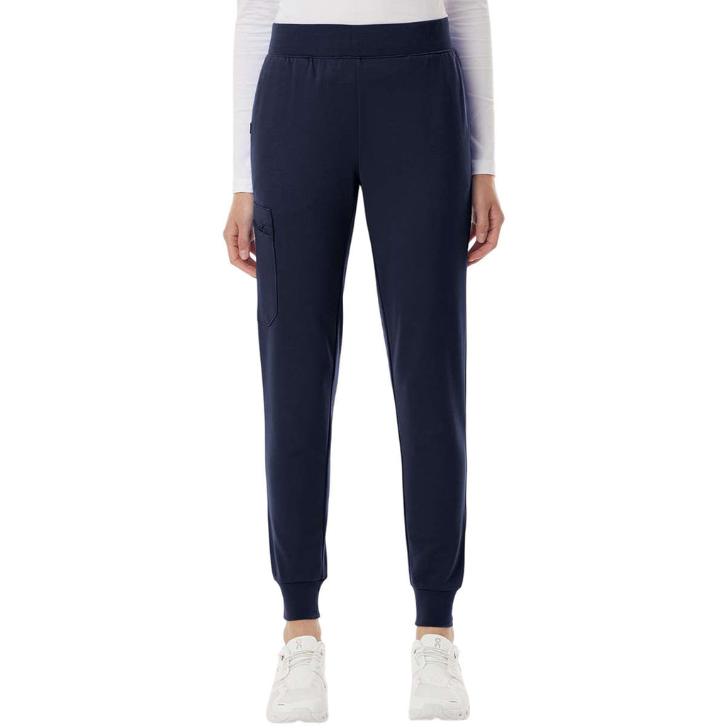 Jaanuu Women's Midnight Navy Rubi Ultrasoft Scrub Joggers