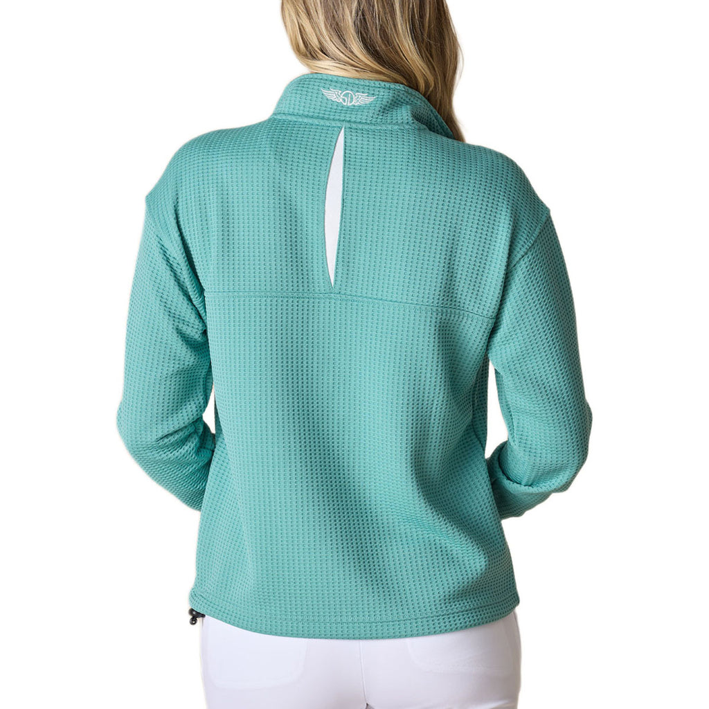 Straight Down Women's Sea Green Opal Half Zip