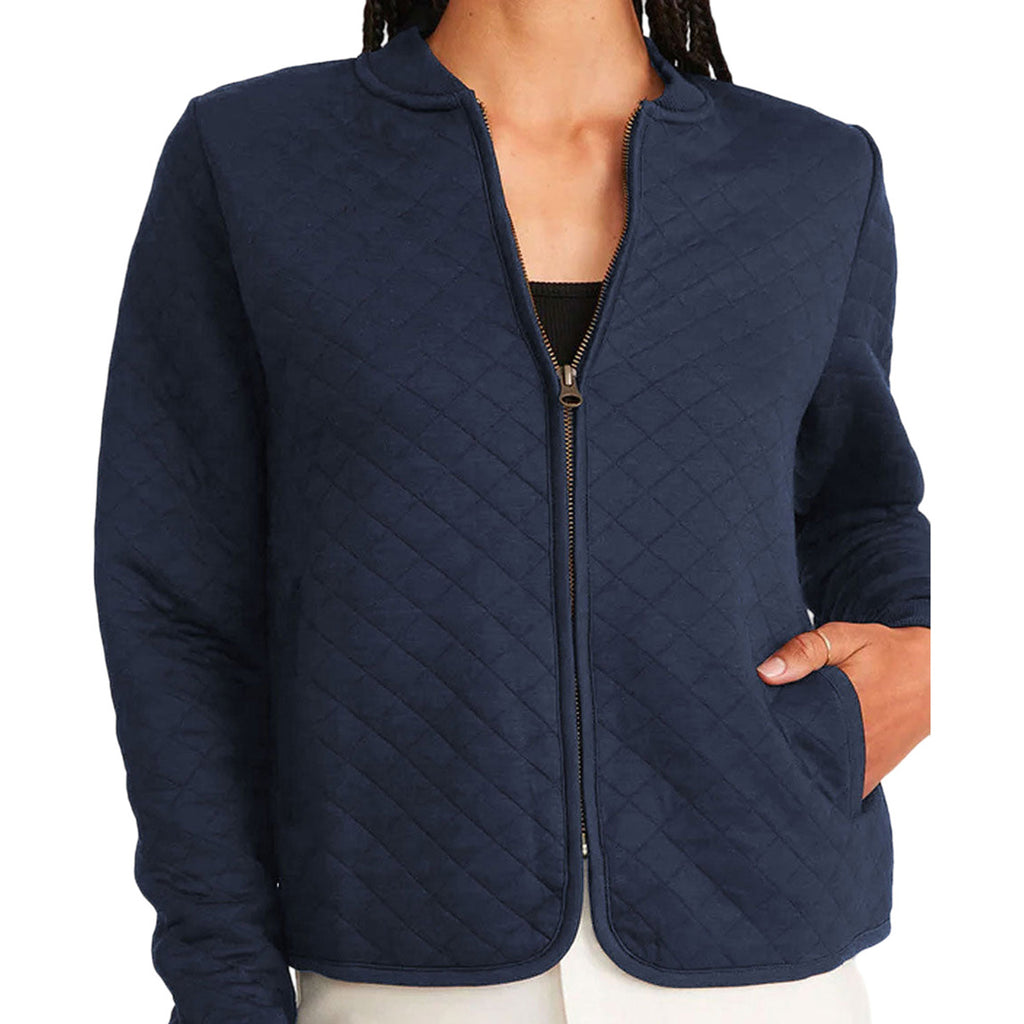 Marine Layer Women's Navy Corbet Quilted Bomber