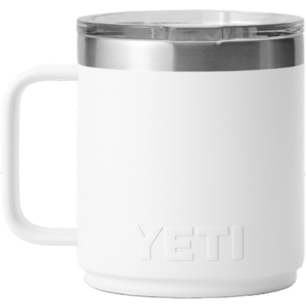 YETI White Rambler 10 oz Stackable Mug with Durasip Ceramic Lining
