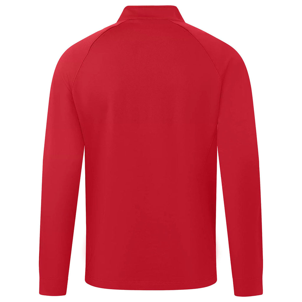 Levelwear Men's Flame Red Calibre Recycled Quarter Zip