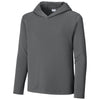 Sport-Tek Youth Dark Smoke Grey Posi-UV Pro Long Sleeve Hoodie