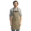 Artisan Collection by Reprime Unisex Khaki/Brown Espresso Bib Apron