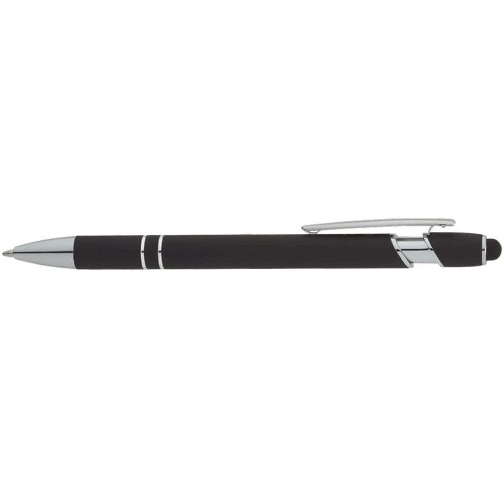 Logomark Black Denton Soft-Touch Pen with Stylus