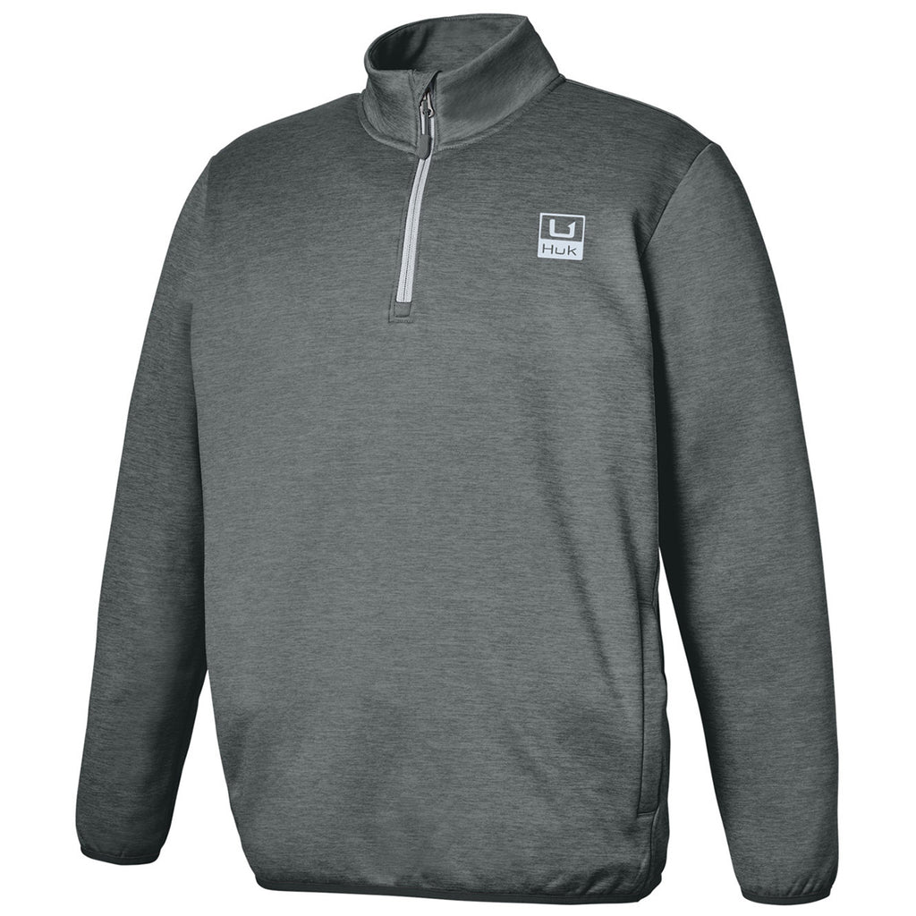 HUK Men's Volcanic Ash Heather Cold Front Quarter-Zip