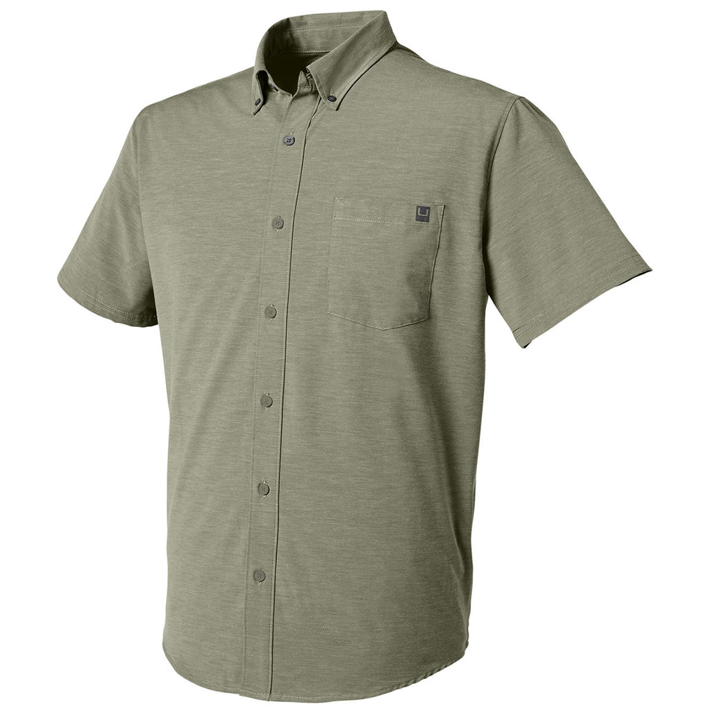 HUK Men's Moss Kona Solid Short Sleeve Shirt