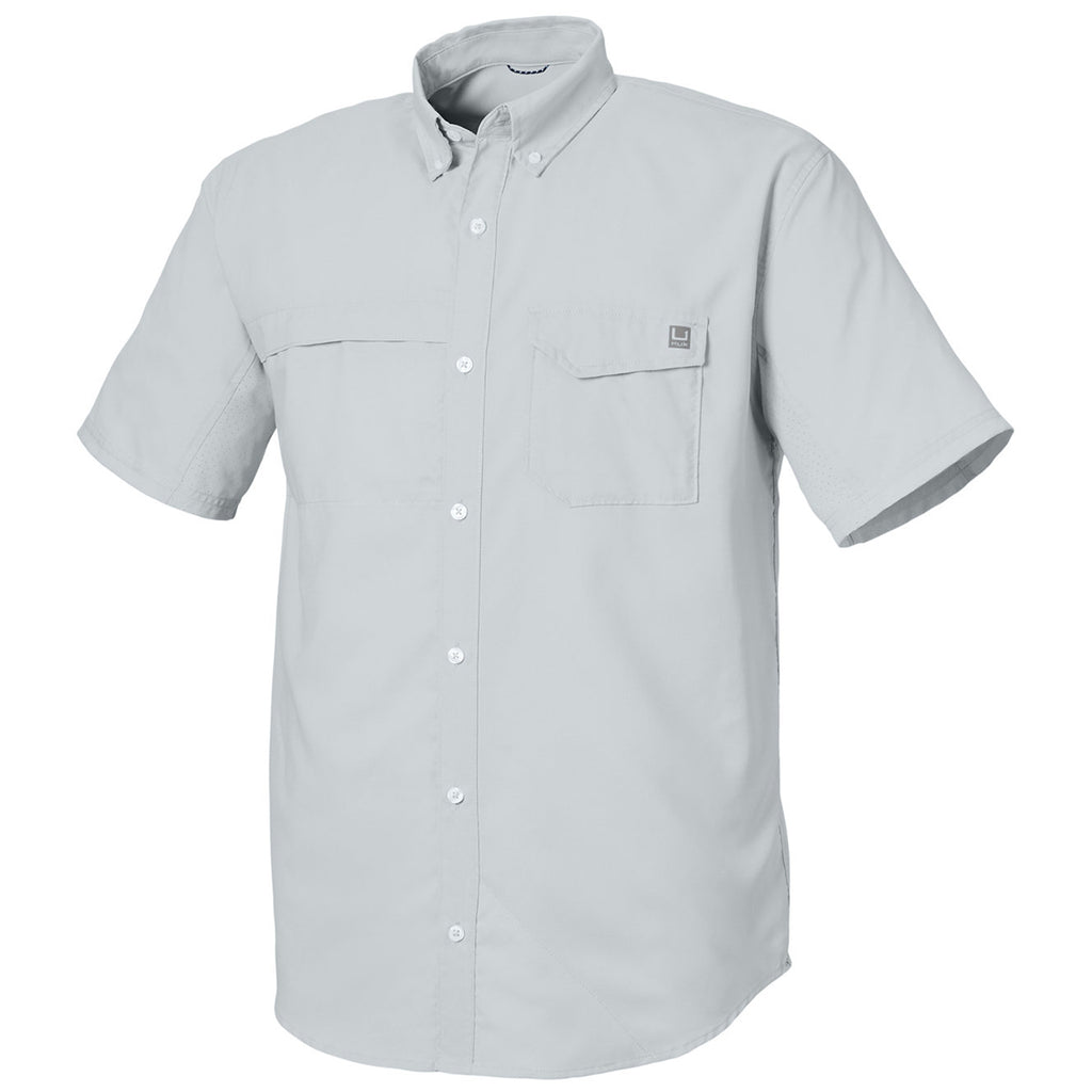 HUK Men's Harbor Mist Tide Point Short Sleeve Shirt