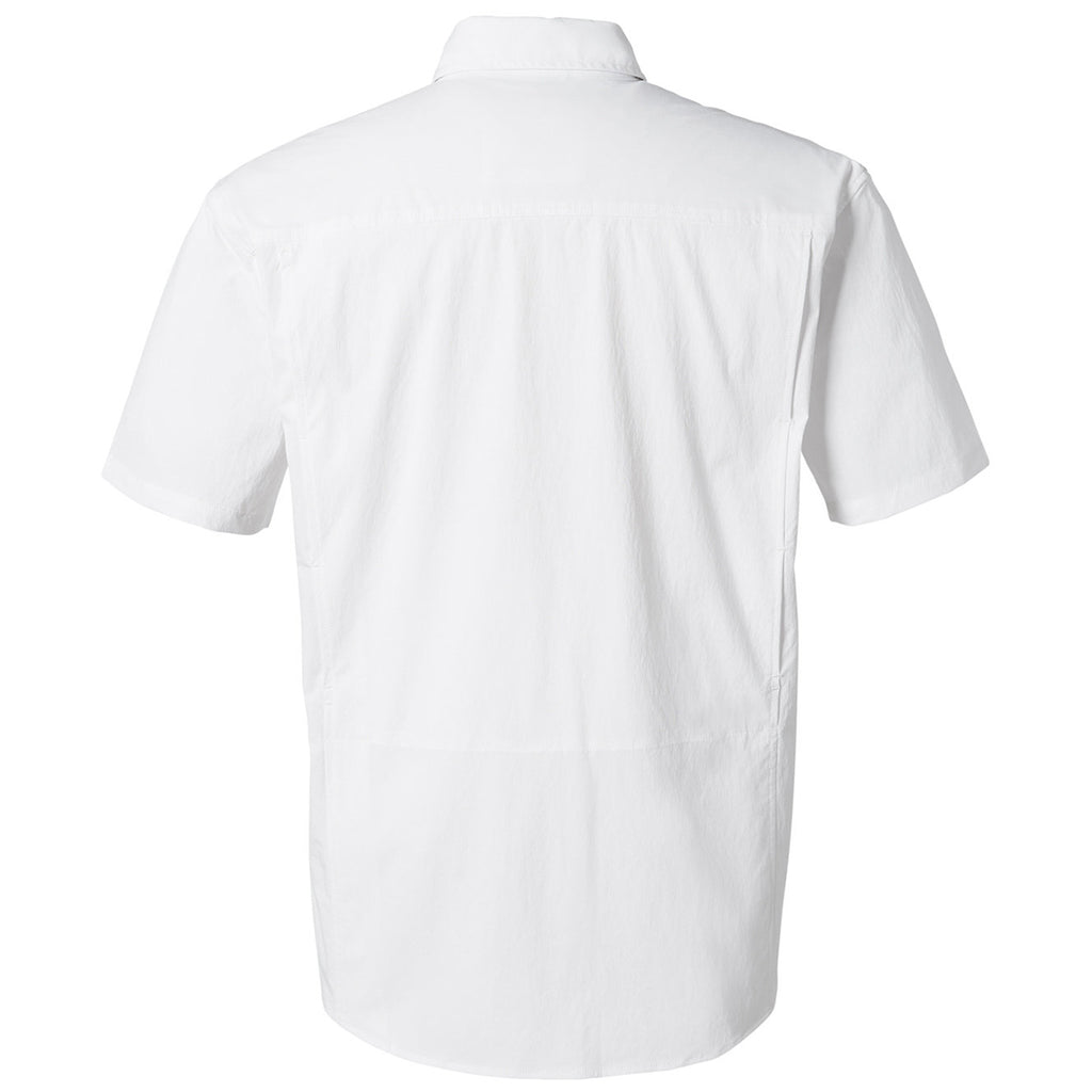 HUK Men's White Creekbed Short Sleeve Shirt