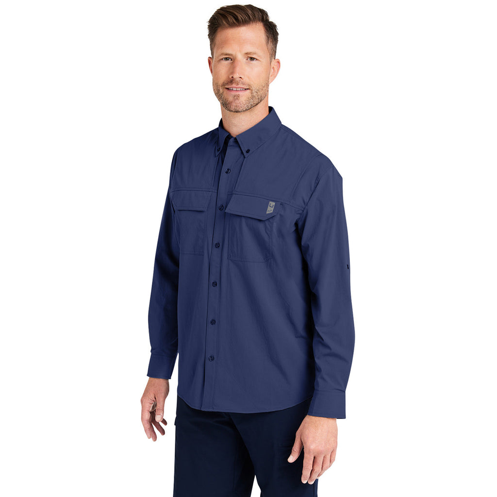 HUK Men's Naval Academy Creekbed Long Sleeve Shirt