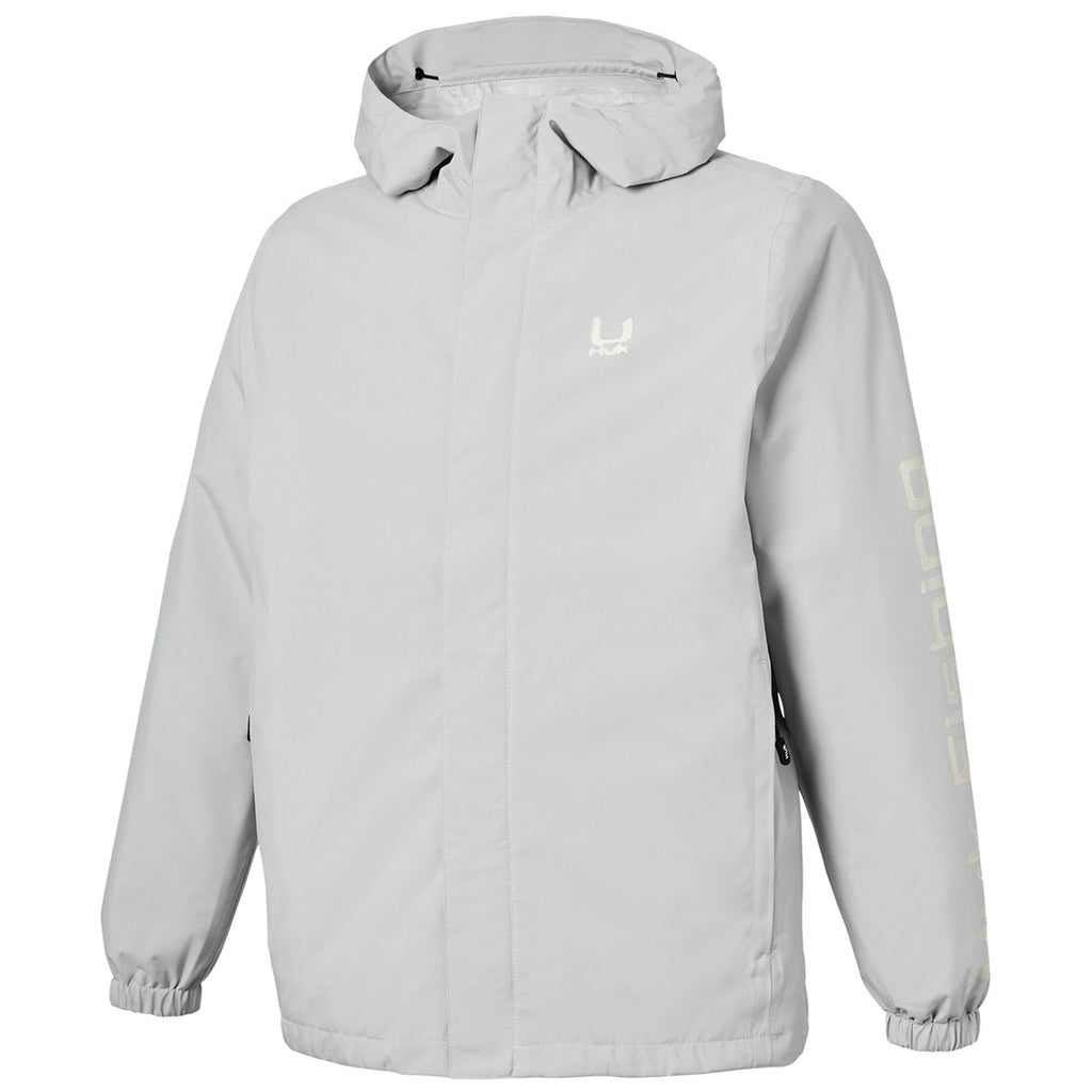 HUK Men's Harbor Mist Storm Rain Jacket