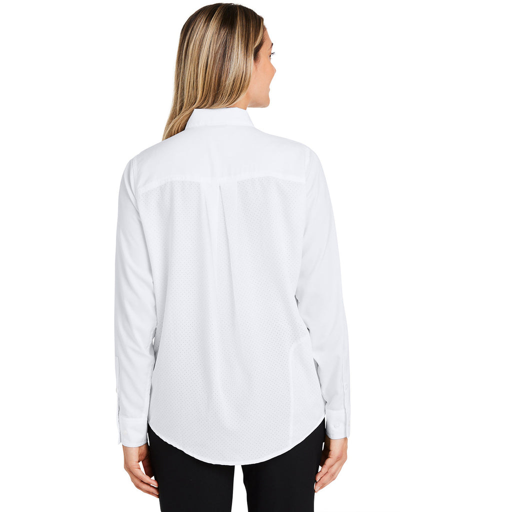 HUK Women's White Tide Point Long Sleeve Shirt