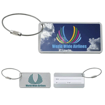 Good Value Silver Compact Luggage Tag