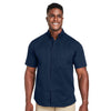 Harriton Men's Dark Navy Advantage IL Short Sleeve Dress Shirt