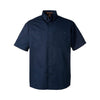Harriton Men's Dark Navy Advantage IL Short Sleeve Dress Shirt