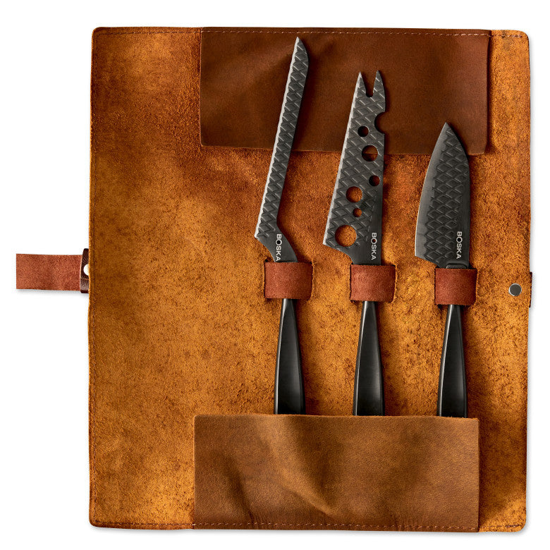 Boska Black Cheese Knife Set Monaco+ Dark