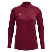 Under Armour Women's Cardinal/White Team Tech 1/2 Zip