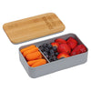 Ariel Premium Grey Double Decker Lunch Box with FSC Bamboo Lid & Utensils