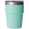 YETI Seafoam Green Rambler 16 oz Stackable Cup with Lid