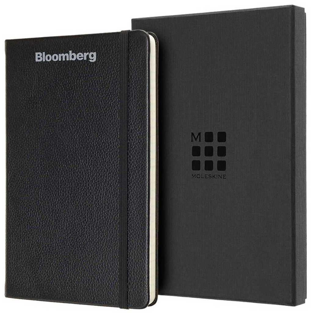 Moleskine Black Leather Ruled Large Notebook