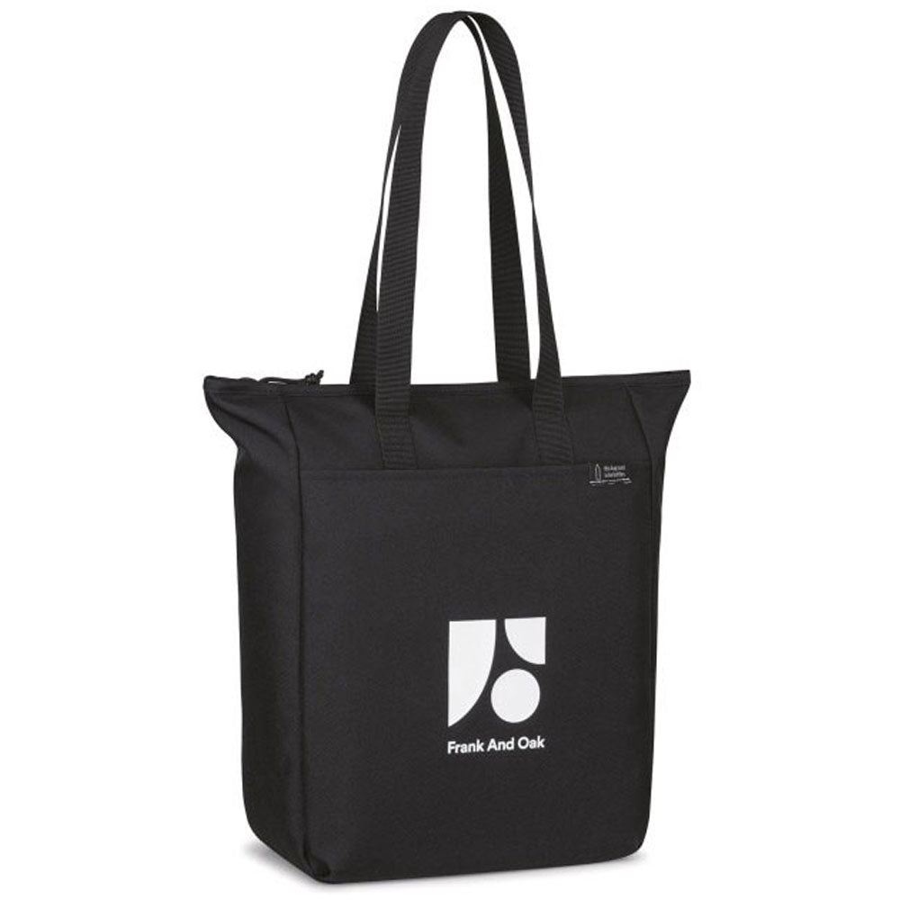 Gemline Black Renew rPET Zippered Tote