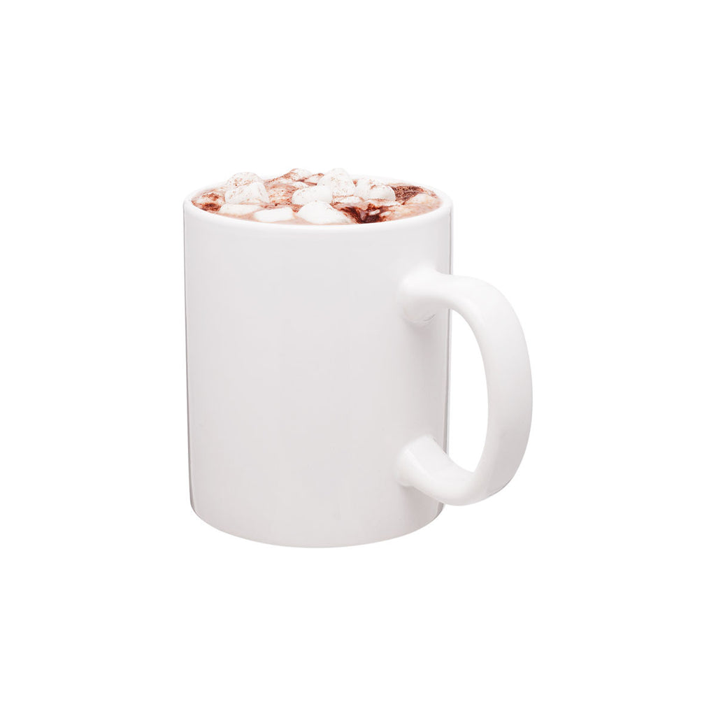 ETS White C-Handle Ceramic Mug 11 oz