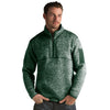 Antigua Men's Dark Pine Heather Fortune Quarter Zip