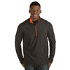 Antigua Men's Black/Mango Tempo Quarter Zip